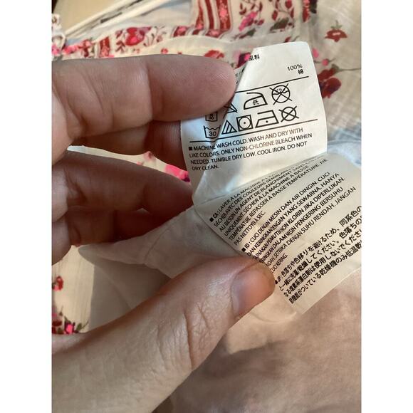 Old Navy Big Girls Peasant Dress Size XXL Plus 16 Boho Pink Floral Gauzy Cotton - Picture 9 of 9